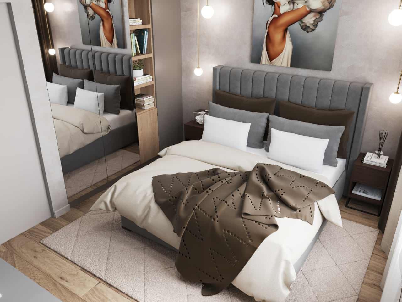 Квартира в современном стиле с кофейными оттенками