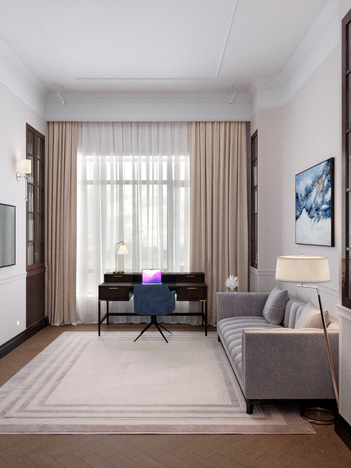 Квартира в стиле классика, 140 м2