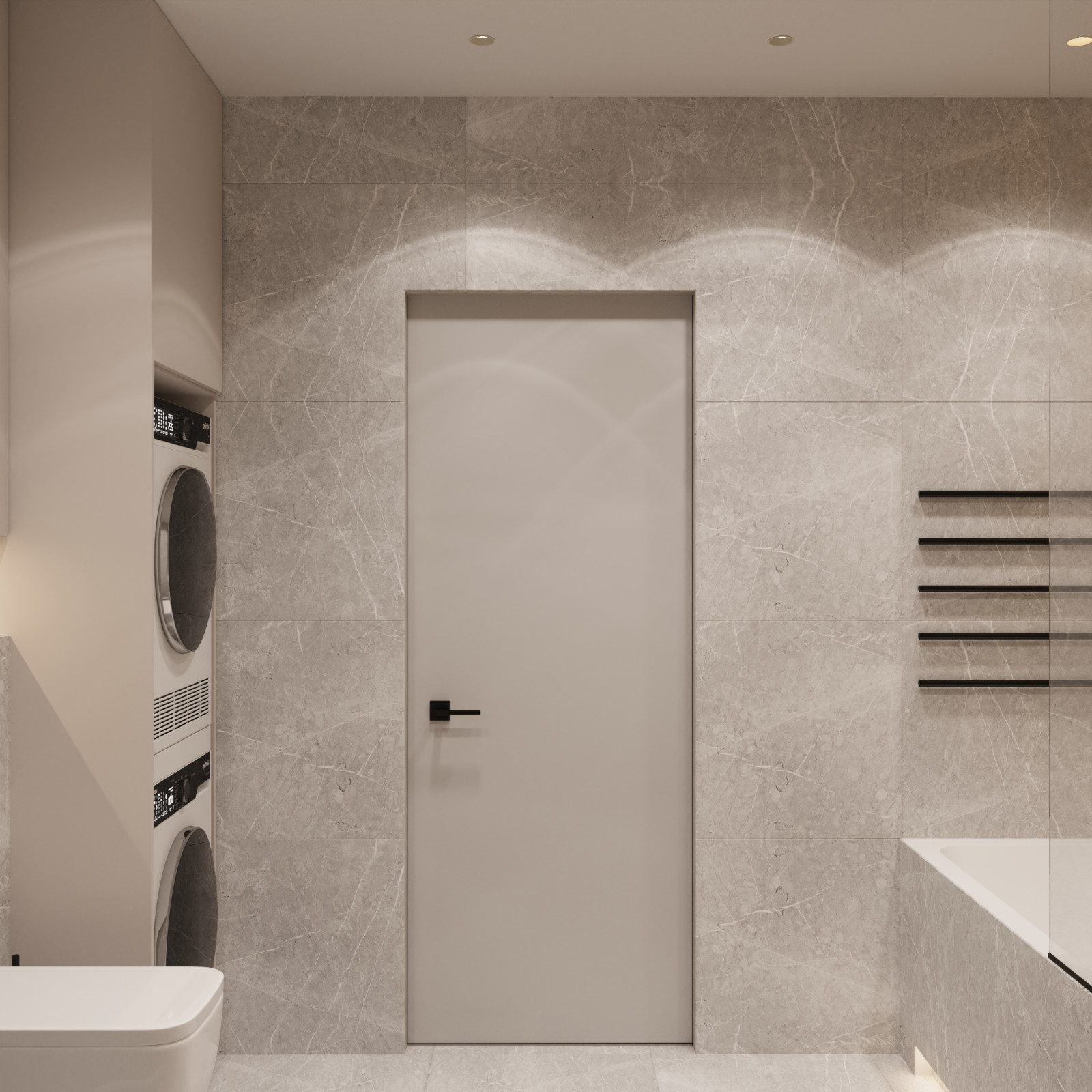 Дизайн интерьера санузла в квартире  ЖК "Брусника"