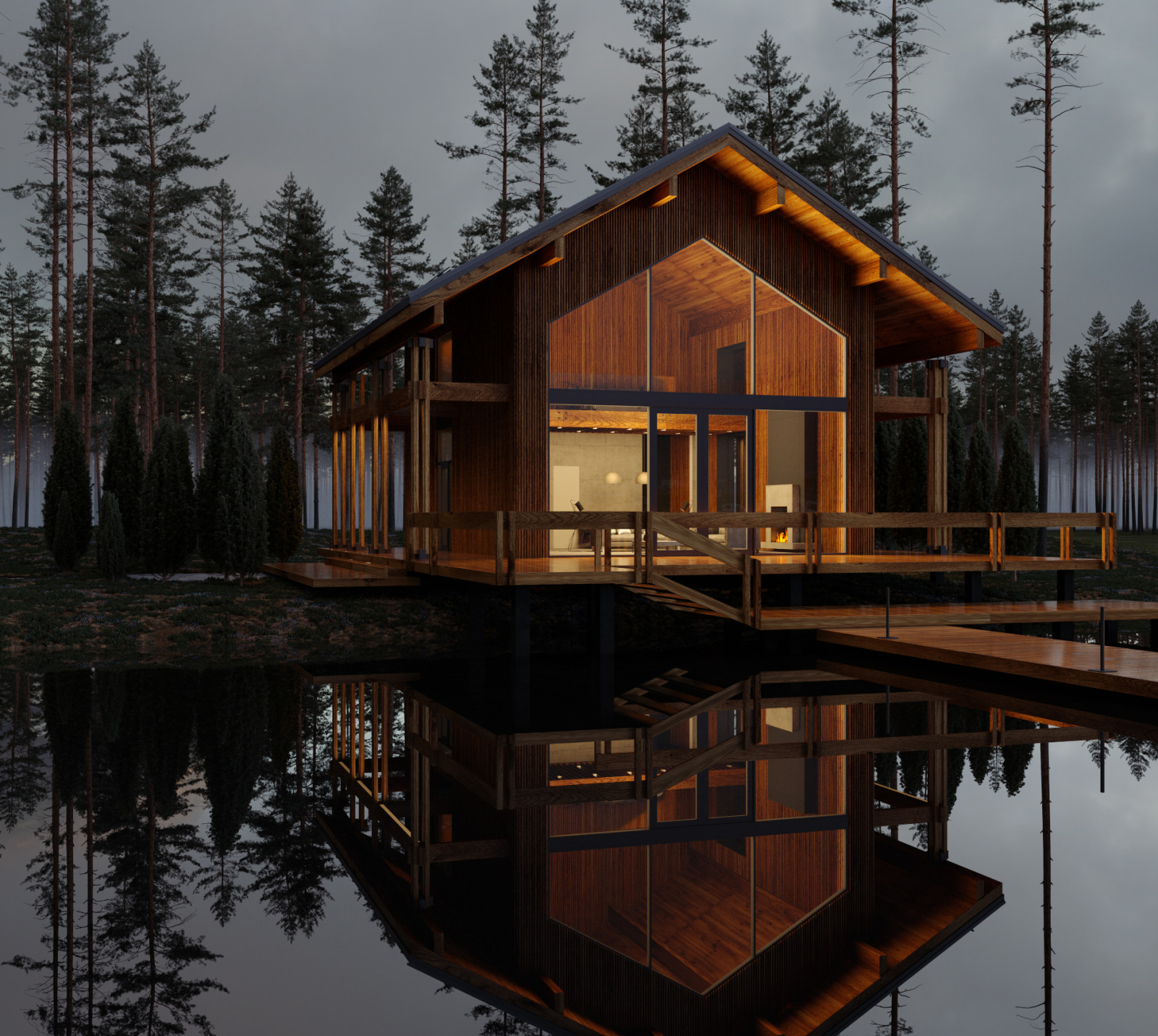 Гостевой дом Cabin 02 на берегу озера