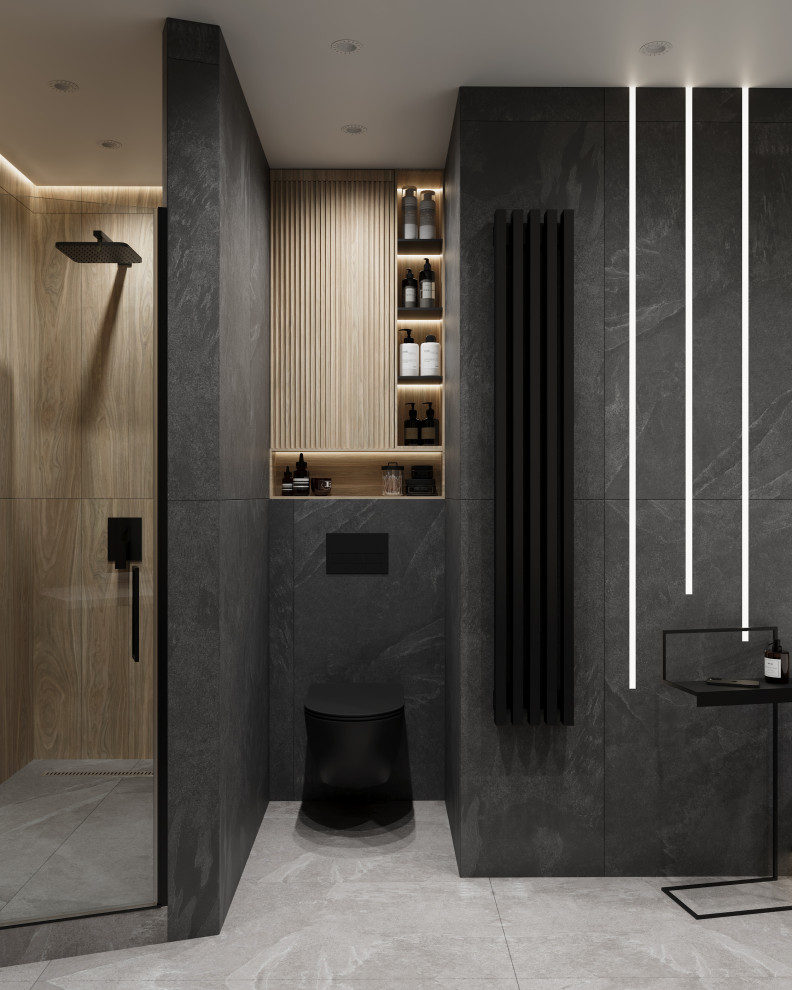 Ванна в темных тонах