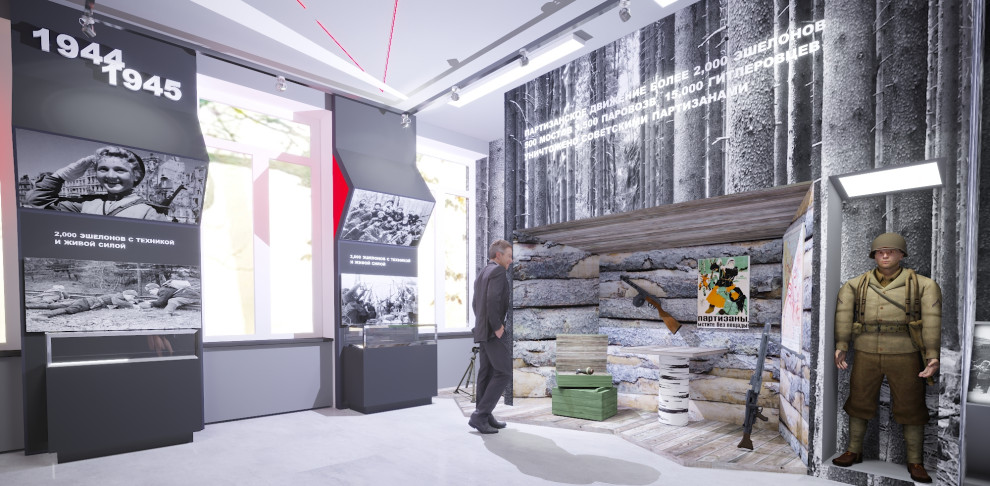 Выставочный зал для музея школы 1293 г. Москва