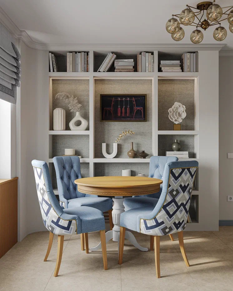 Кухня в голубых оттенках