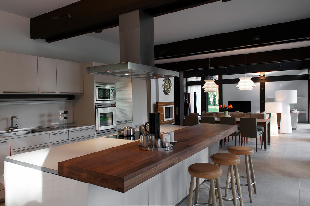 Кухня Bulthaup с островом, фахверковый дом