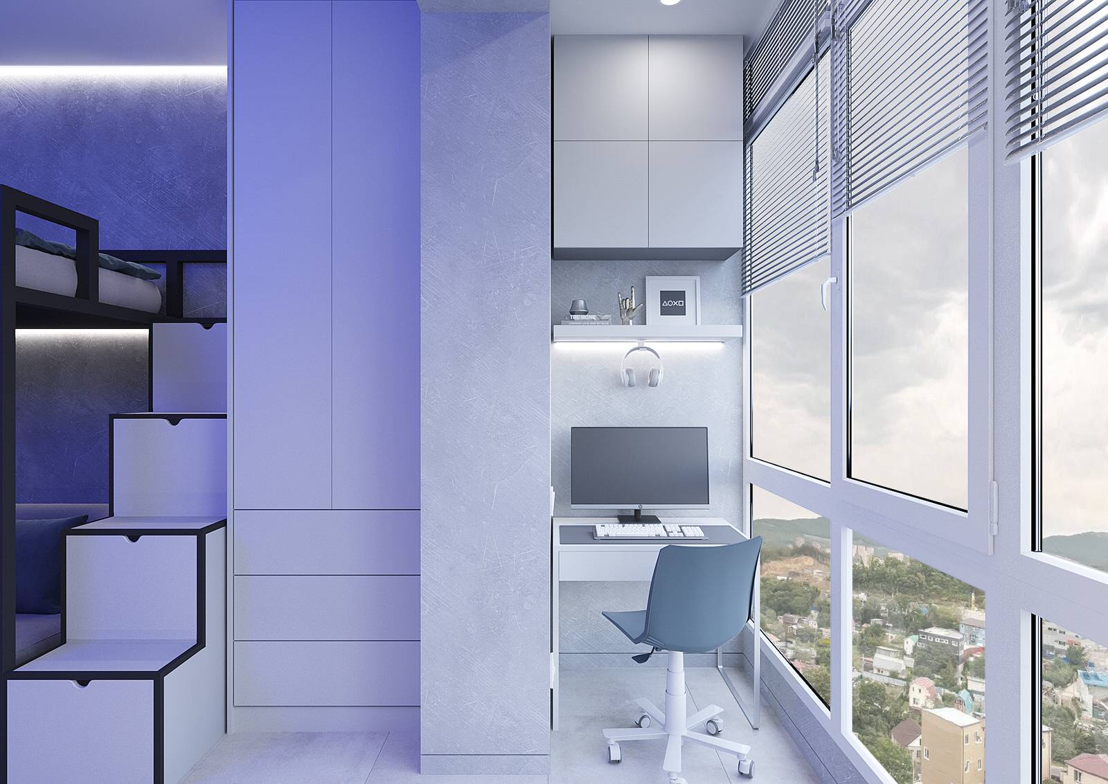 Двух-уровневая квартира для семьи с 3 детьми