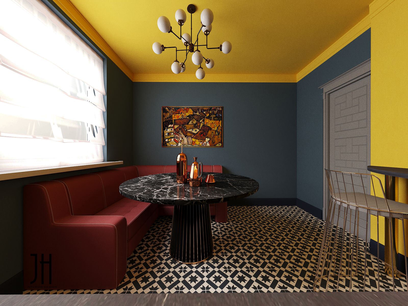 3D-Визуализация проекта трёхкомнатной квартиры на ул.Барвихинская в Москве