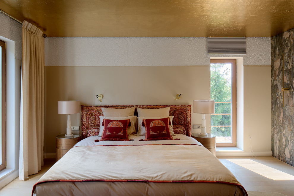 Мастер-спальня в розовом золоте