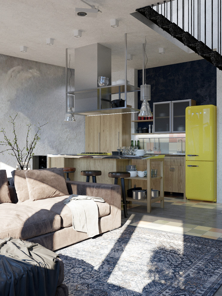 Брутальная двухуровневая квартира в Сочи