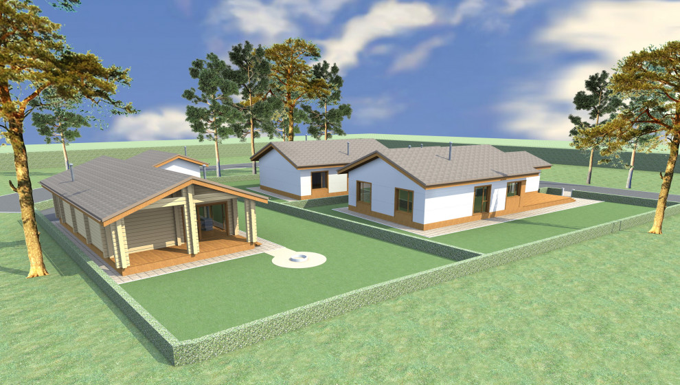 группа частных жилых домов