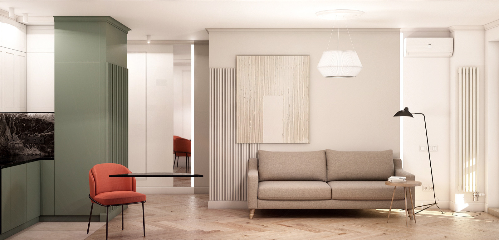 Кухня-гостиная "Фисташка"