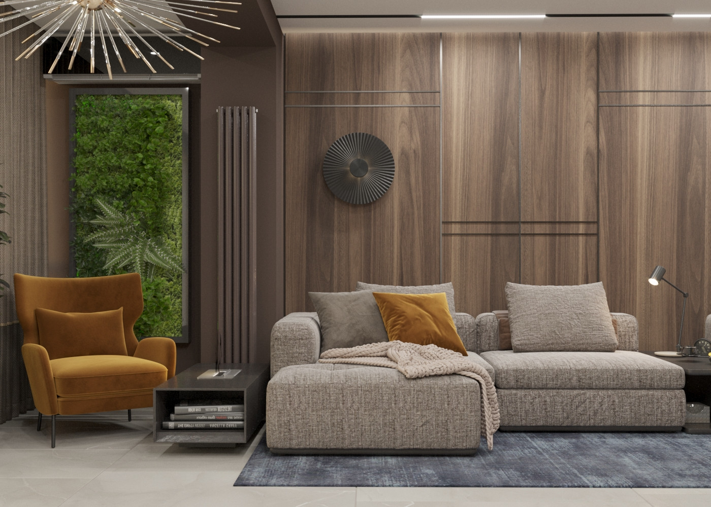 Контрастный дизайн в проекте квартиры в ЖК Культура