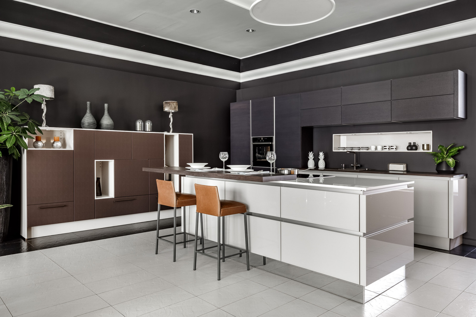 Один из реализованных нами проектов - кухня Nolte Glass Tec Plus | Nature | Napp