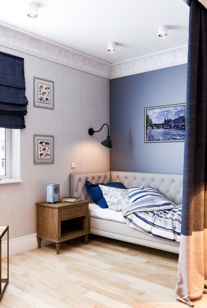 Дизайн квартир в светло синих тонах