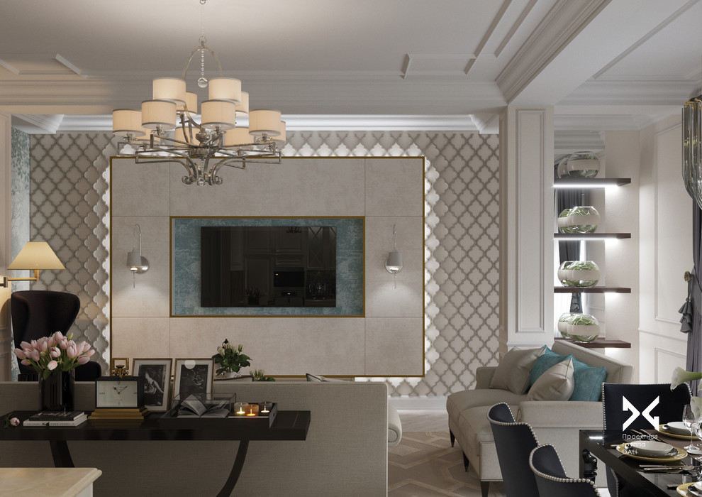Квартира: "Элегантное спокойствие в неоклассическом стиле".