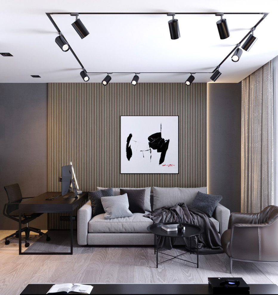 Квартира в спокойной цветовой гамме с нотками брутальности