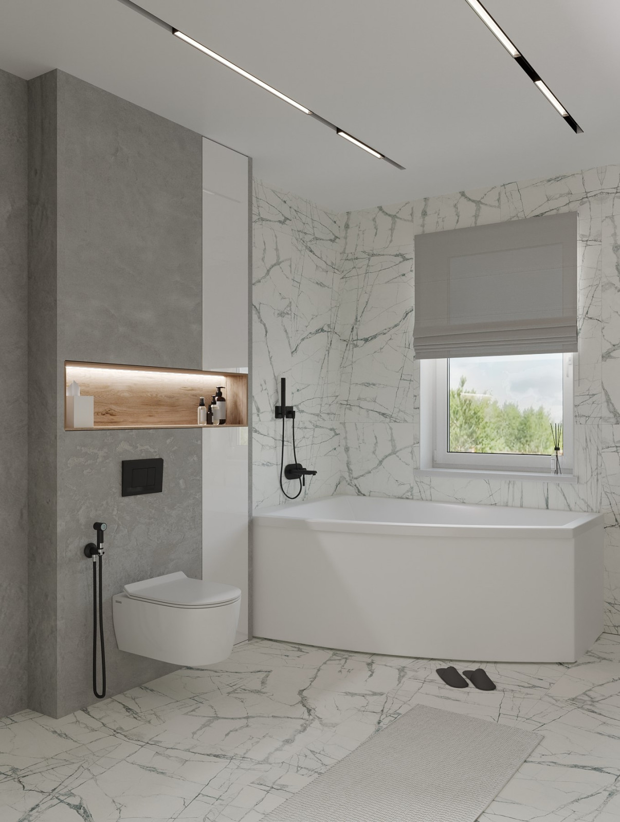 Просторная ванная комната