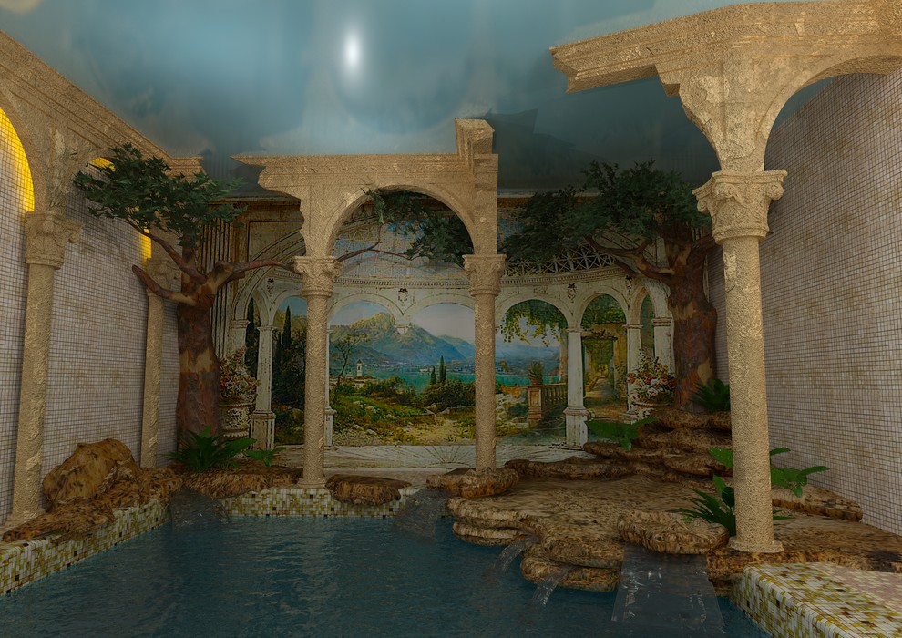 Бассейн в частном доме 2