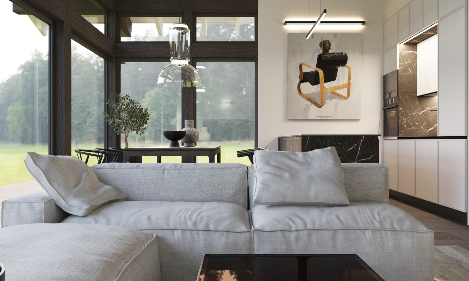 Дом-фахверк, юго-запад Подмосковья, 100 кв.м.