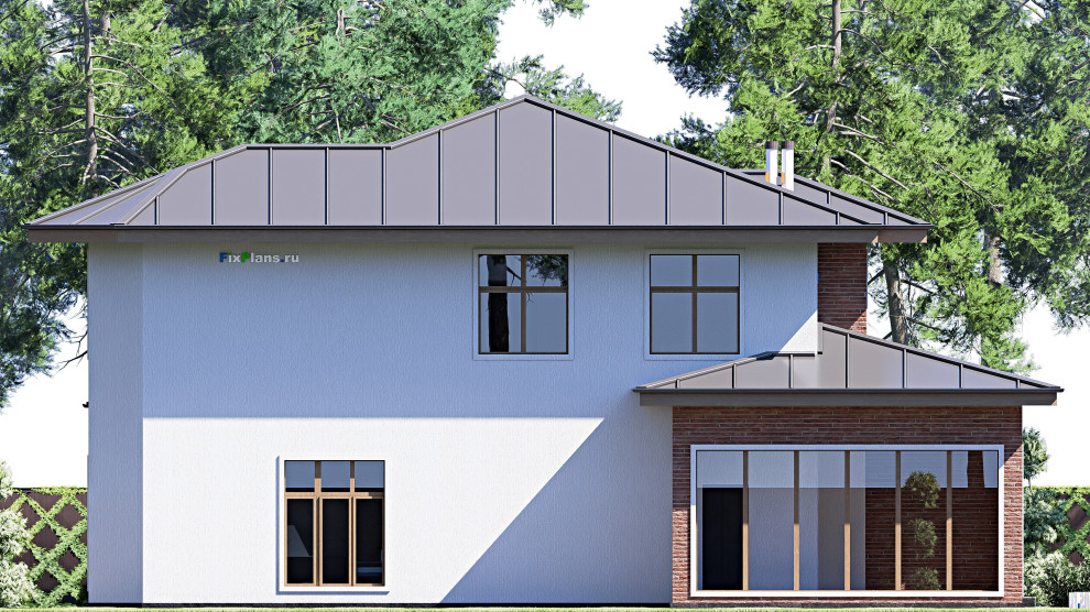 Проект двухэтажного дома 18х19 м S349м2 F-18215