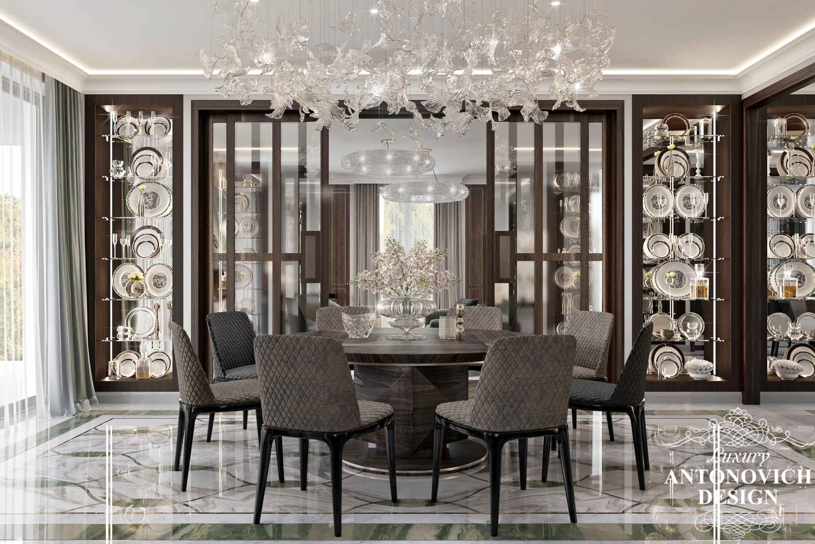 Дизайн-проект элитного холла в проекте дома