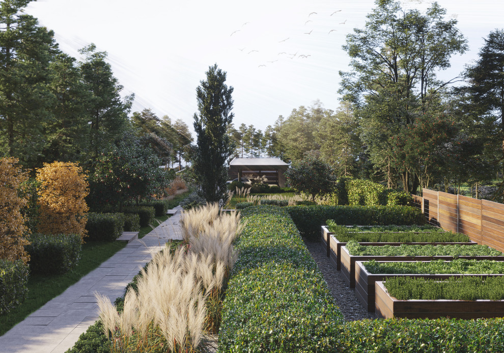 Сад на неудобной территории.