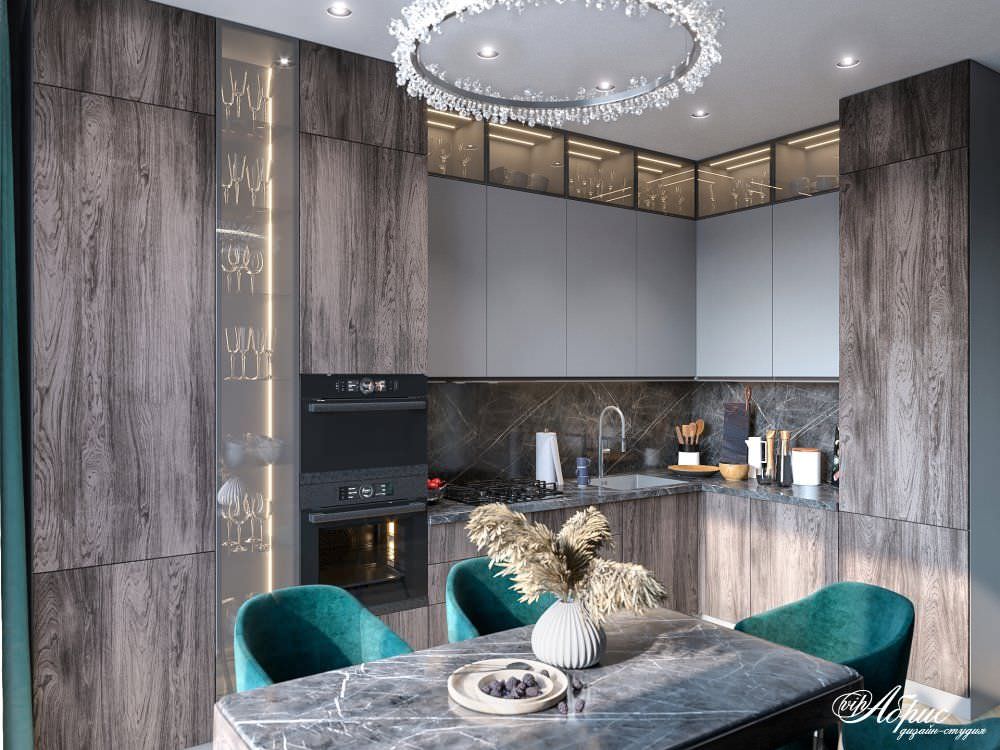 Дизайн интерьера трехкомнатной квартиры в ЖК Атлант (ул.Склизкова)