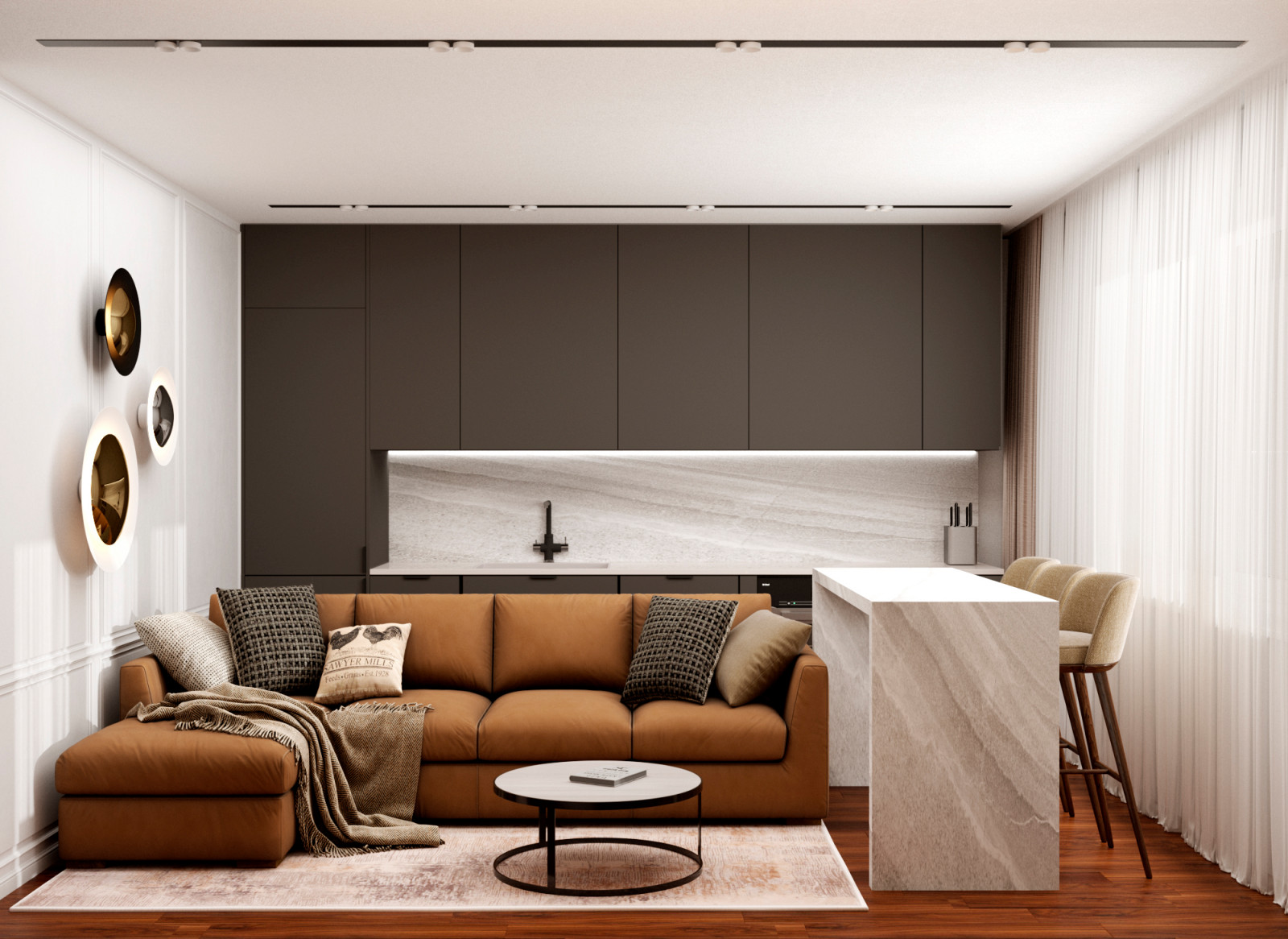 Проект: квартира 46м.кв в ЖК Премьер, г. Пермь