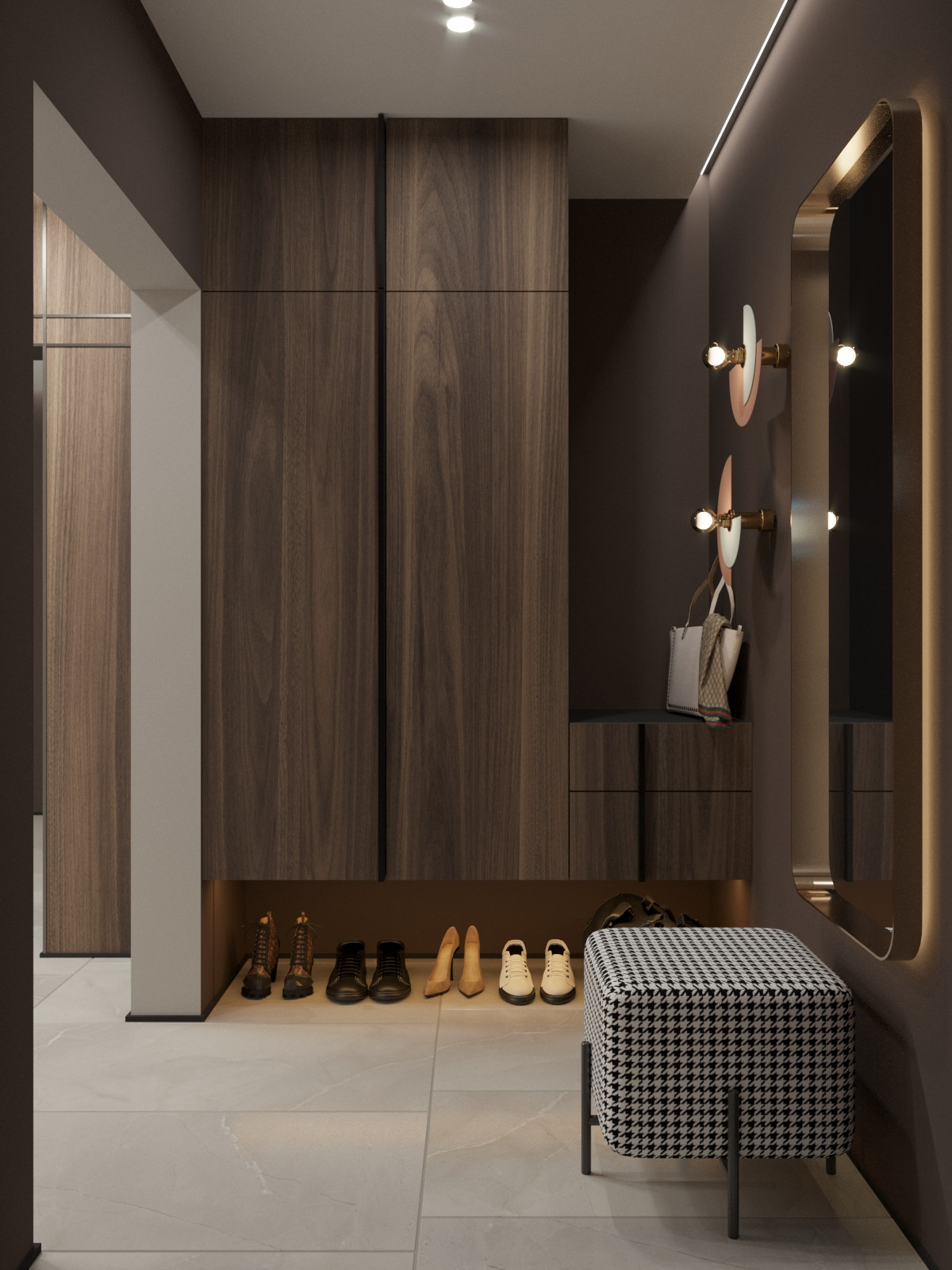 Контрастный дизайн в проекте квартиры в ЖК Культура