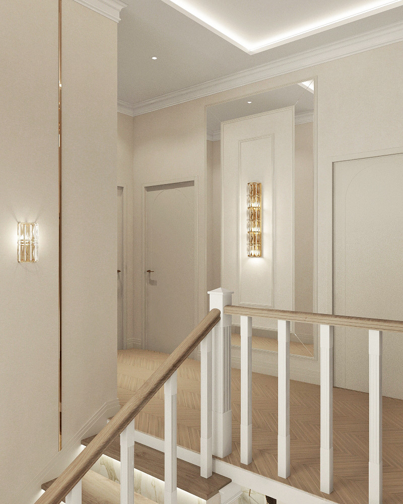 Двухэтажный дом в современной классике