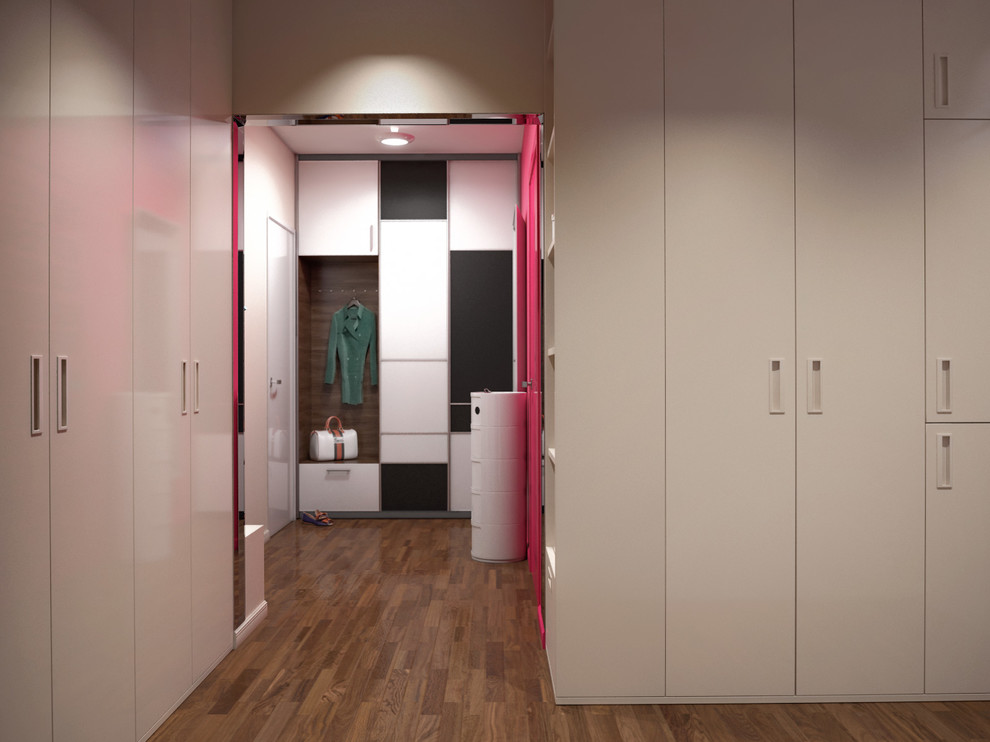 Современный коридор в стиле фьюжн, поп-арт