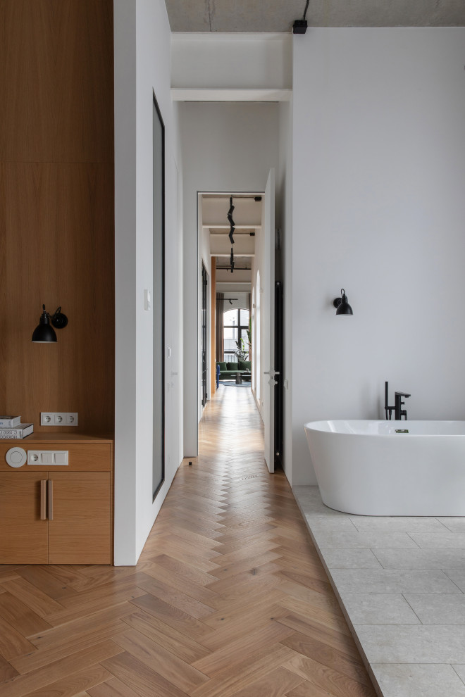 Минималистичная квартира в лофт-апартаментах в Москве