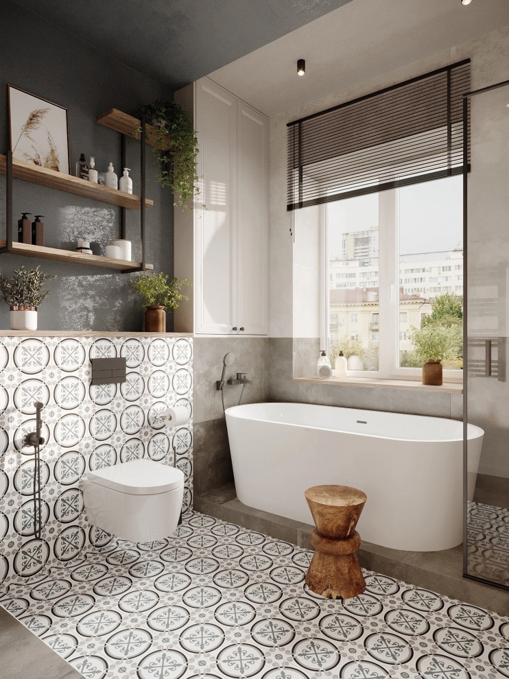 Обложка проекта: Ванная комната в скандинавском стиле, г. Ярославль.