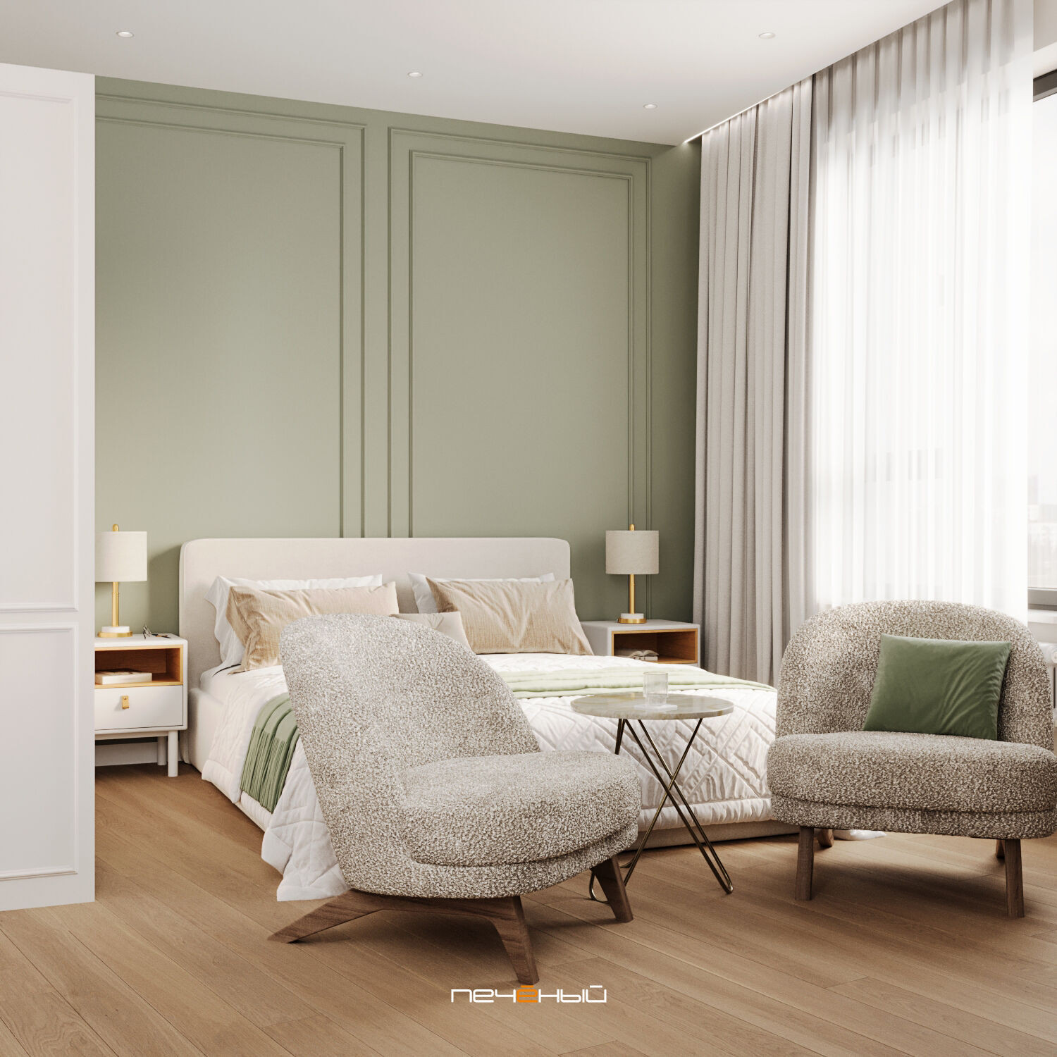 2025 Дизайн 2-комн. квартиры 75 м² в современном стиле, Москва, ЖК Foriver