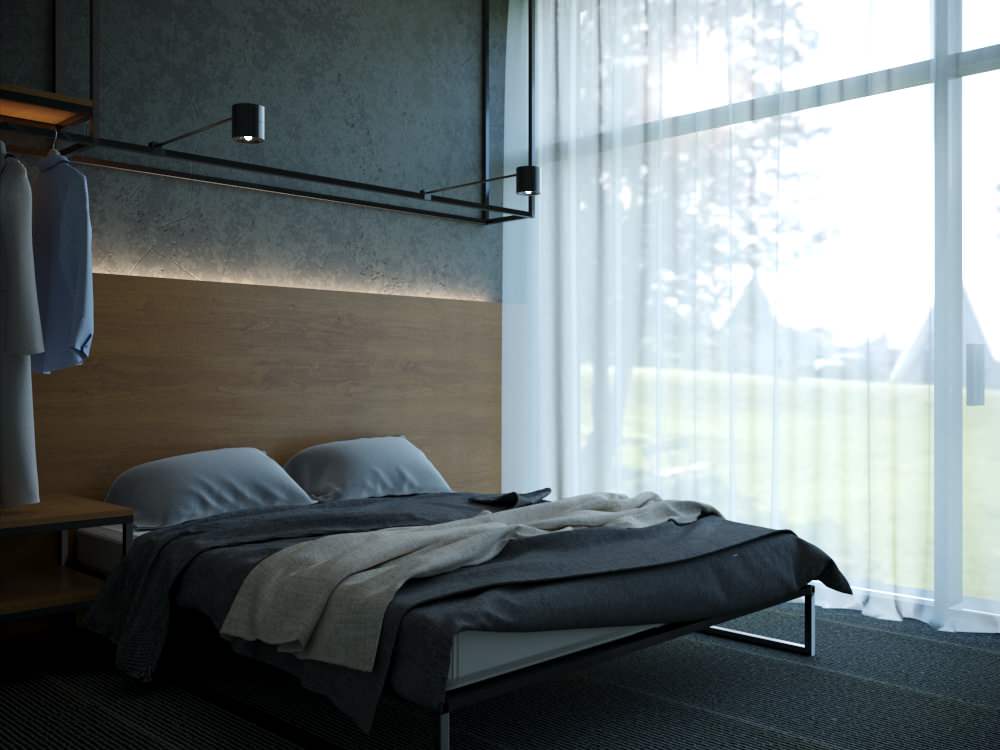 Интерьер отдельного номера "люкс" в гостиничном комплексе