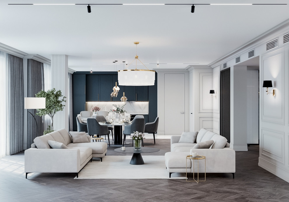 Светлая квартира в стиле неоклассика