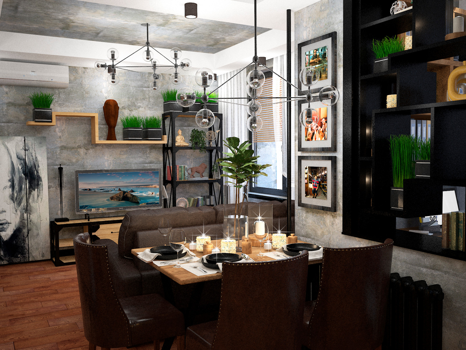 Малогабаритная квартира в стиле лофт