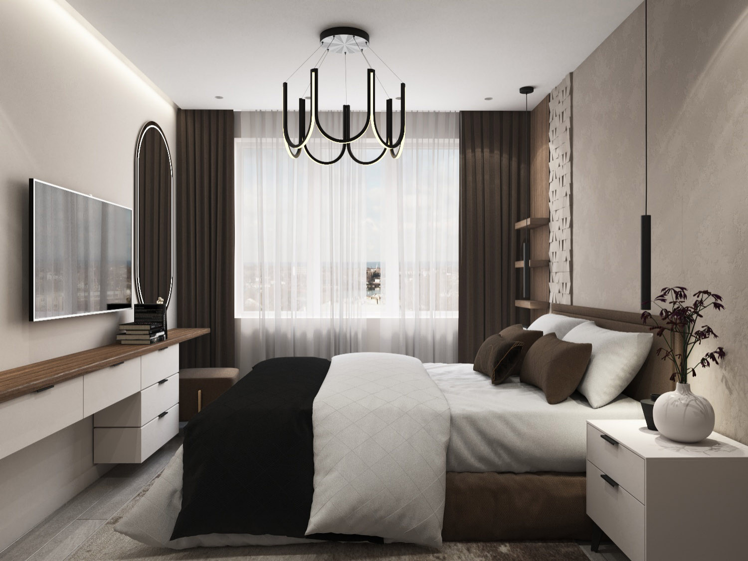 Квартира в Питере с черными акцентами