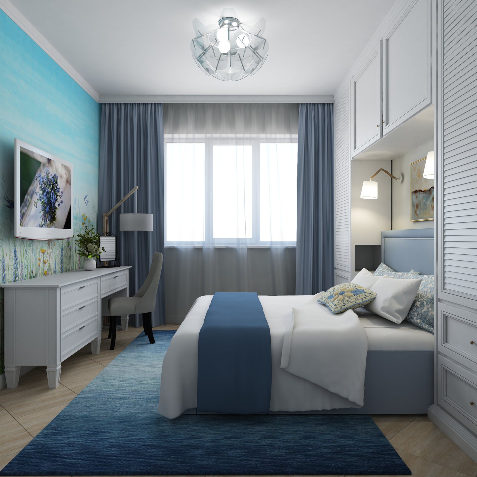 Обложка проекта: Спальня в средиземноморском стиле