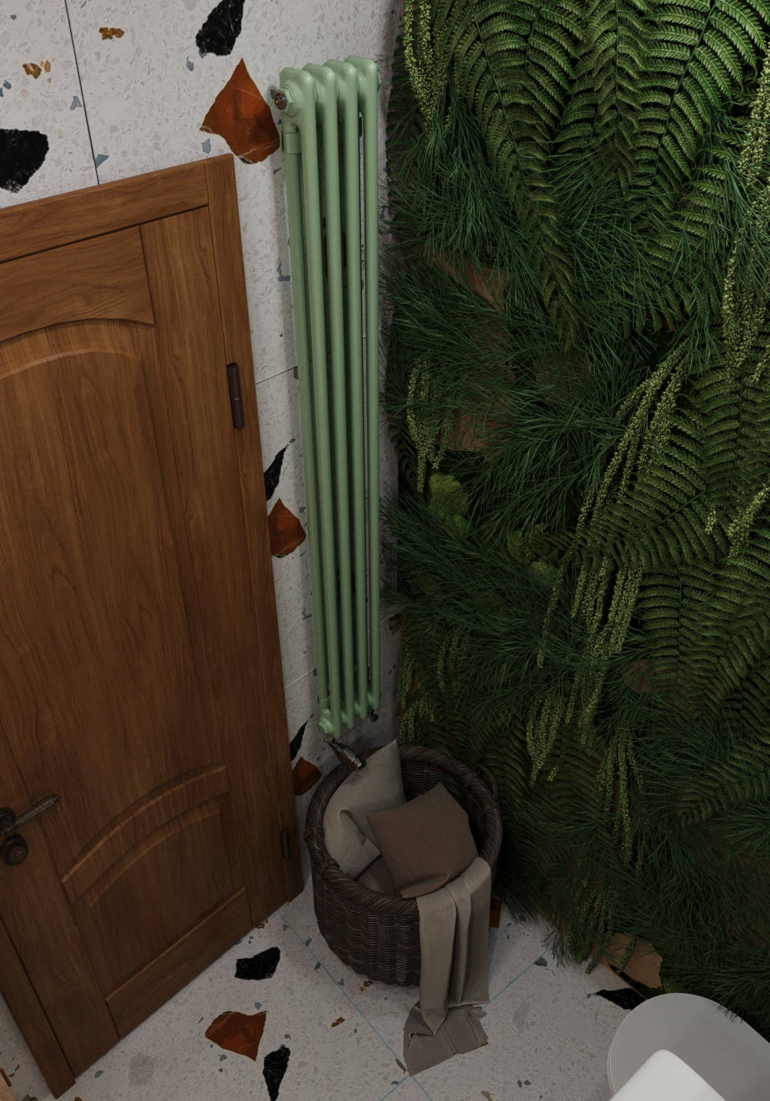 Санузел в эко стиле