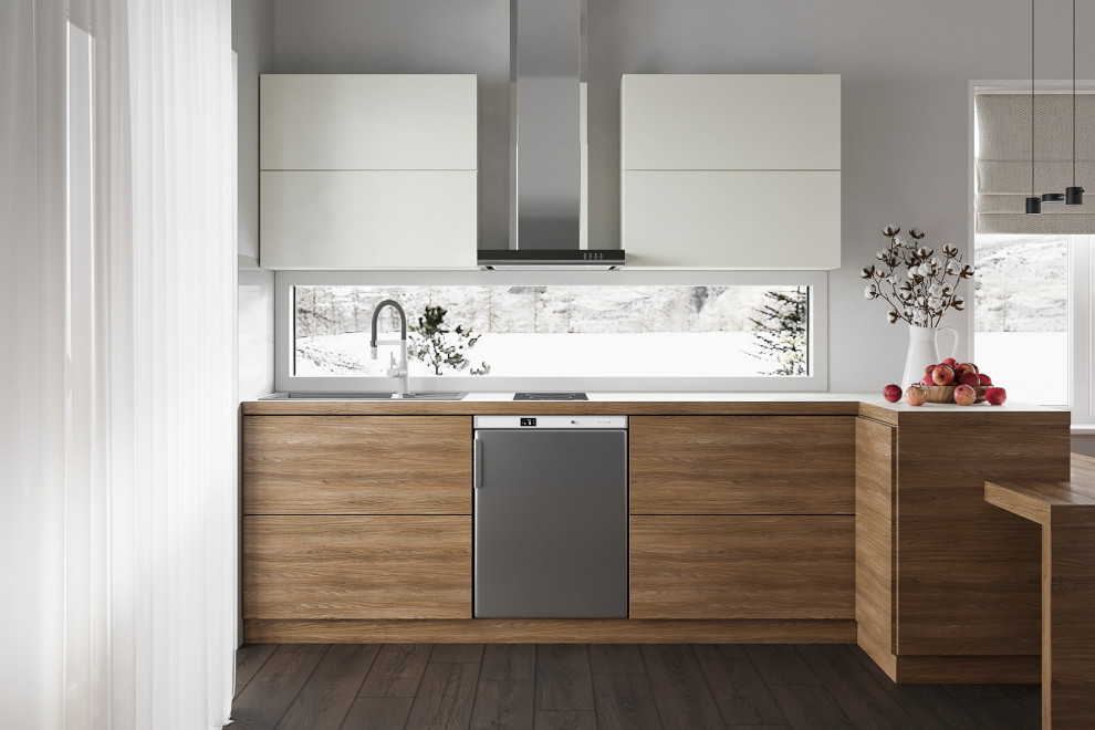 3d-визуализация кухни+обеденной зоны