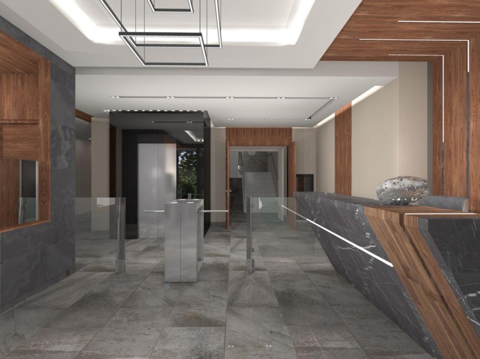 Обложка проекта: Входная группа БЦ в Киеве