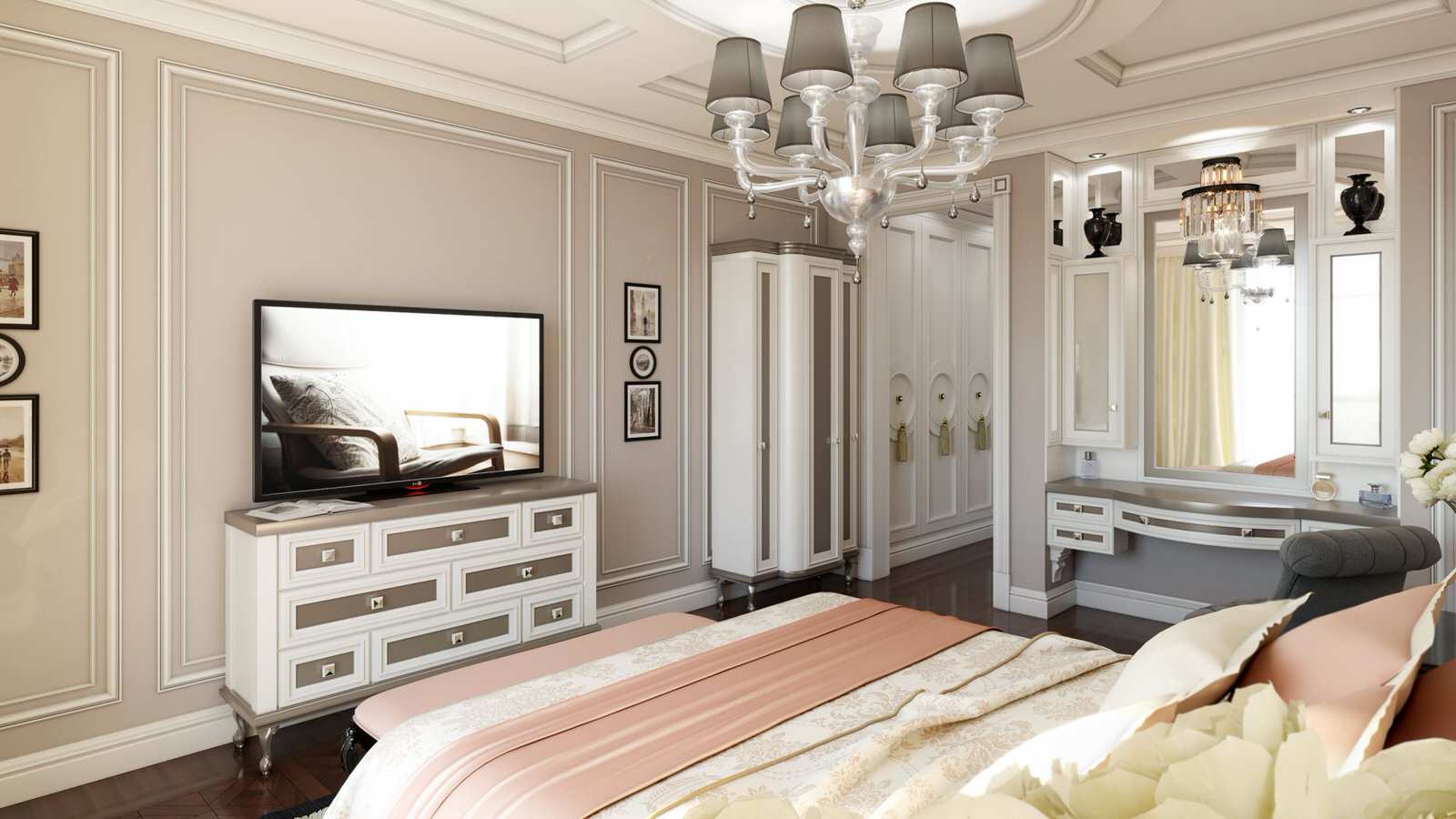 Дизайн спальни в стиле неоклассика от Mirt
