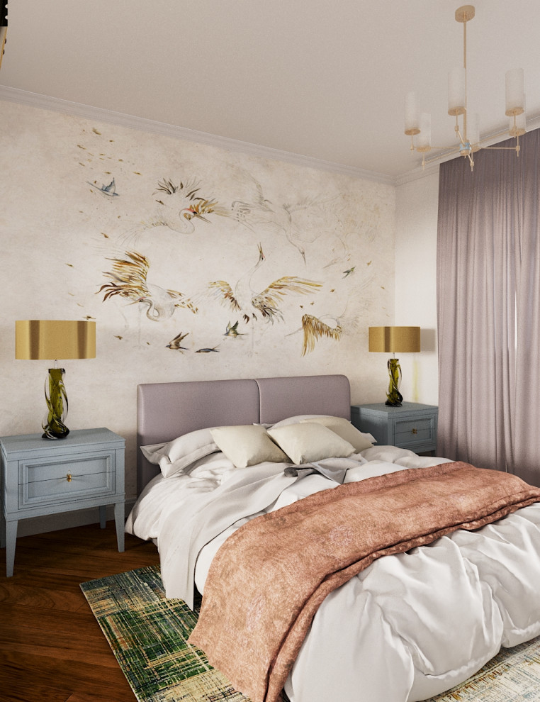 Обложка проекта: Спальня с журавлями