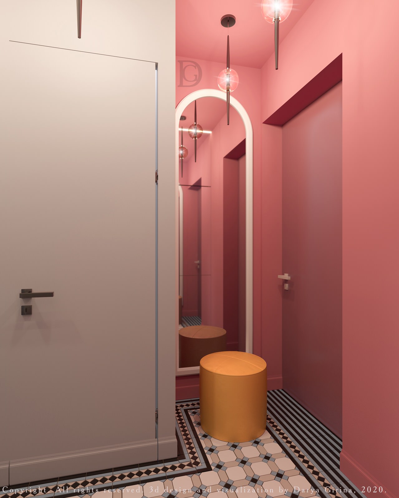 Interior design of a residential flat in The housing complex "Dynasty" at Moscow