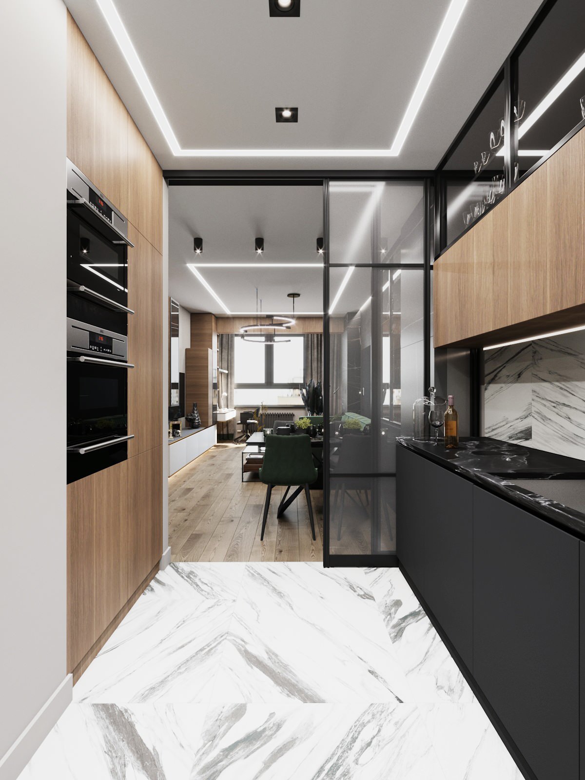 Проект квартиры. ЖК "Изумрудный". В двух вариантах