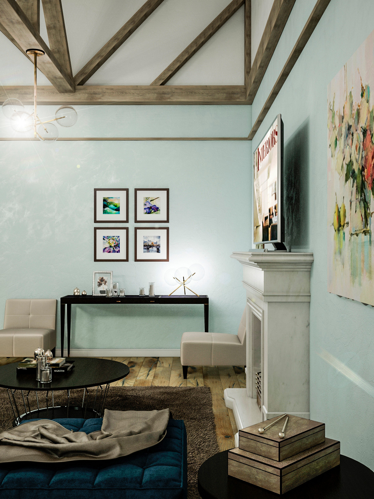 Интерьер загородного дома "Весенняя"