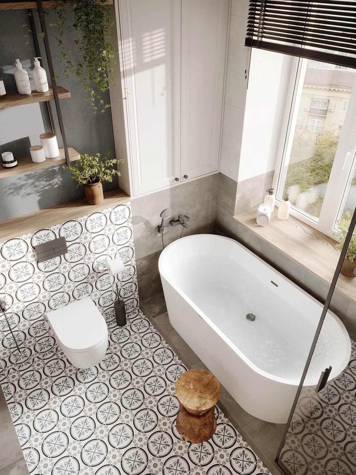 Ванная комната в скандинавском стиле, г. Ярославль.