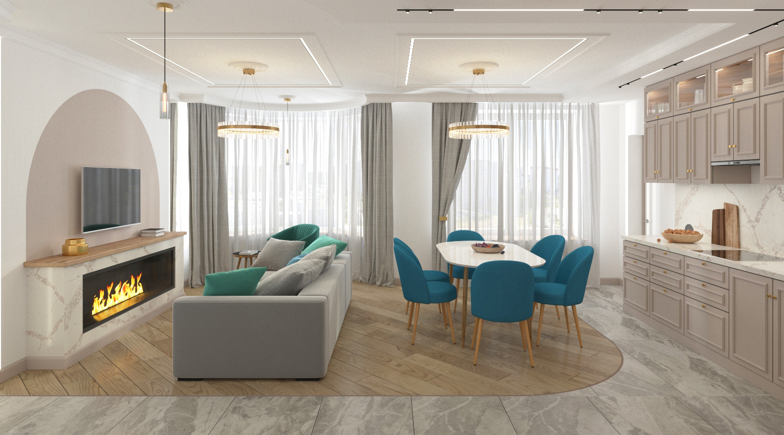 Квартира в стиле неоклассика