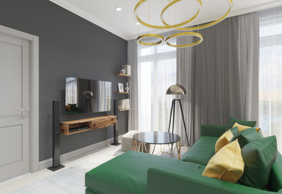 Визуализация кухни-гостиной