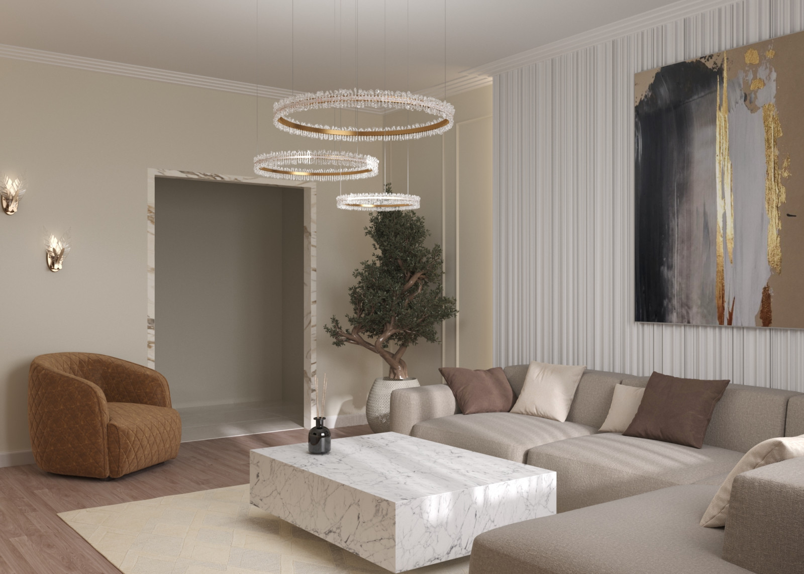 Обложка проекта: Просторная гостиная